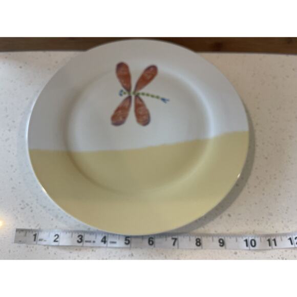 Ciao Italya Design Dragonfly Dinner‎ Plate Yellow - Picture 5 of 5